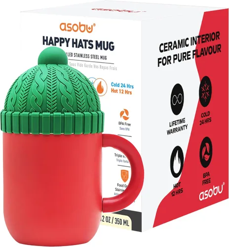 Vista 35 de asobu Taza de viaje 360 – Taza de acero inoxidable aislada al vacío de 28 onzas con tapa y asa a prueba de derrames de 360° – Mantiene las bebidas