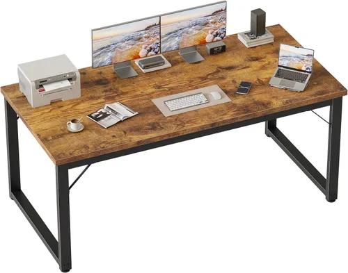 Vista 60 de Mericonia Escritorio para computadora, escritorio de juegos para espacios pequeños, mesa de estilo moderno y simple para oficina en casa, mesa