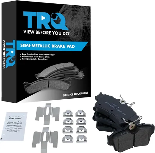 Vista 185 de TRQ Pastillas de freno delanteras semi metálicas compatibles con Ford Expedition 2018-2021 F-150 2018-2020 Lincoln Navigator 2018-2022