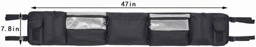Vista 3 de MYDAYS Funda organizadora de jaula enrollable UTV, bolsa de almacenamiento trasera de carga, solución de almacenamiento de herramientas para la Negro
