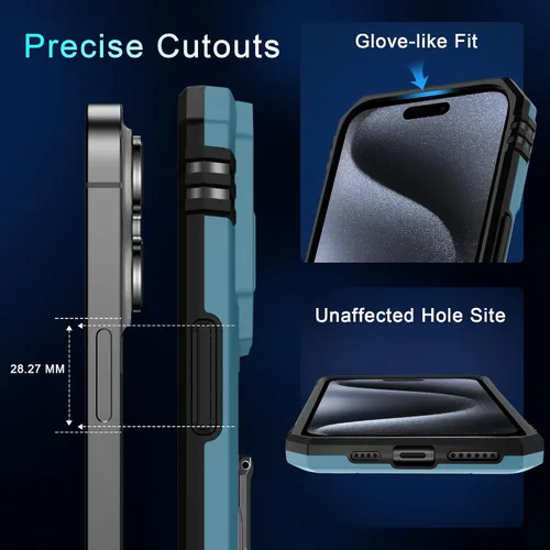 Vista 115 de DEERLAMN Funda para iPhone Xs Max con funda deslizante para cámara + protector de pantalla, soporte giratorio de anillo de grado militar a prueba