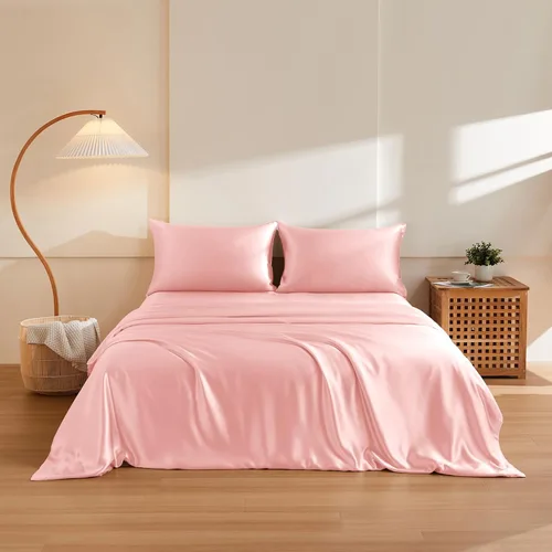 Vista 13 de THXSILK Juego de funda de edredón de seda de morera 100% pura de 3 piezas, ropa de cama de lujo ultra suave de grado 6A+, sábanas de seda
