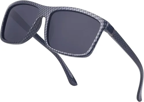 Vista 17 de Gafas de sol polarizadas deportivas para hombre, gafas de marco cuadrado NP1007