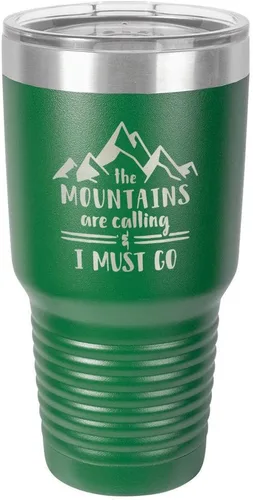 Vista 15 de Las motos están llamando y tengo que ir grabado 30 oz vaso de acero con recubrimiento de polvo grabado láser taza de viaje de camello polar sin BPA