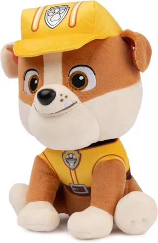 Vista 4 de GUND Patrulla Canina Rubble en uniforme de construcción de marca para edades de 1 y más, 22,9 cm (los estilos pueden variar)