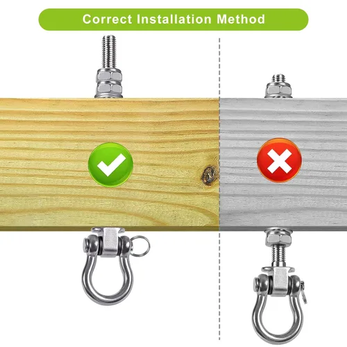 Vista 7 de BeneLabel 2 piezas de vigas de madera y colgador de vigas en I, extraíbles y fáciles de conectar, ganchos de acero inoxidable resistentes, hamaca