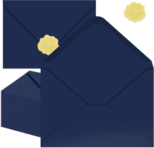 Vista 17 de Paquete de 50 sobres negros A4 de 4 x 6 pulgadas para invitaciones, imprimibles, autosellables para bodas, invitaciones, fotos, postales, tarjetas