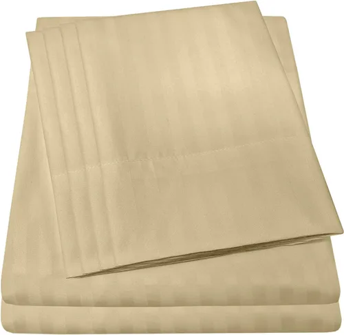 Vista 49 de Juego de sábanas de 4 piezas para camas individuales de 1500 hilos de microfibra de cepillado fino con bolsillo profundo - 1 funda de almohada