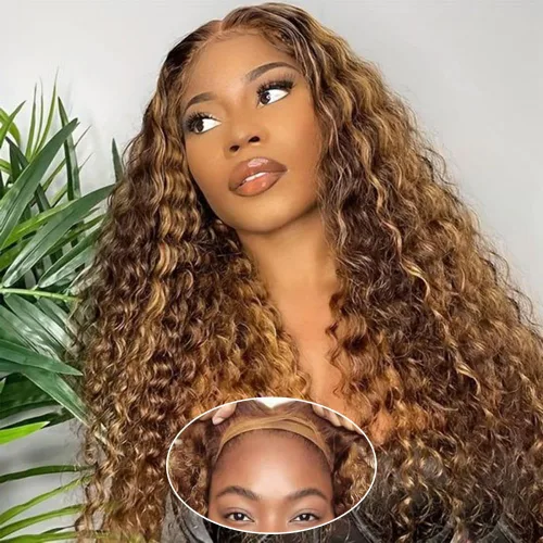 Vista 17 de Peluca de cabello humano con encaje frontal 99j borgoña ondulada profunda, 13x4, peluca frontal prearrancada, densidad del 180%, peluca rizada