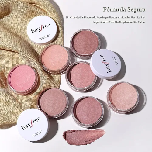 Vista 9 de bayfree Bálsamo Multi Glow, Rubor en Crema para Mejillas, Bálsamo de Rubor para Maquillaje Facial, Acabado Radiante, Hidratante, Cremoso, Ligero