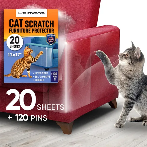 Vista 8 de Protectores de muebles resistentes a arañazos para gatos, para sofá, puertas, protectores de sofá transparentes contra arañazos de gatos
