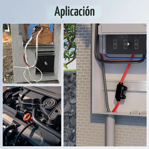 Vista 6 de RVBOATPAT - 6 conectores de cable de aluminio aislados de múltiples tomas de 2 puertos 1/0-14 AWG, conector de cable hexagonal Allen de 3/16