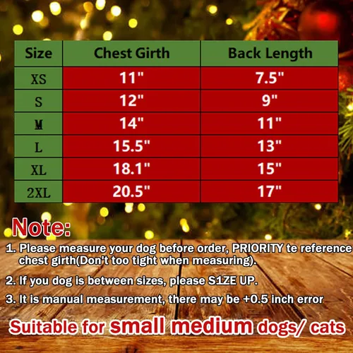 Vista 2 de Disfraces de Navidad para perros, abrigo de suéter para mascotas para clima frío, traje de reno de Papá Noel, sudadera con capucha de invierno
