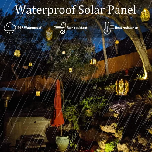 Vista 4 de Piezas de repuesto de luz solar, paquete de 2 luces solares de repuesto, insertos de luz solar de 8 lúmenes para linternas, caja de batería