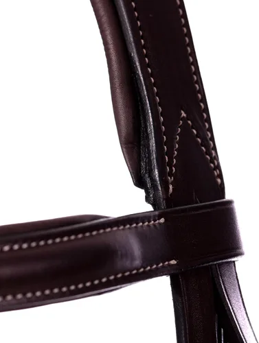 Vista 9 de Equinavia Valkyrie Fancy Stitched - Figura acolchada con 8 bridas con riendas, color marrón chocolate, sangre cálida