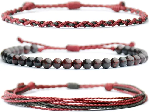 Vista 68 de Pulsera curativa hecha a mano con cuentas de piedra natural, regalo para hombres, pulsera de cuerda ajustable
