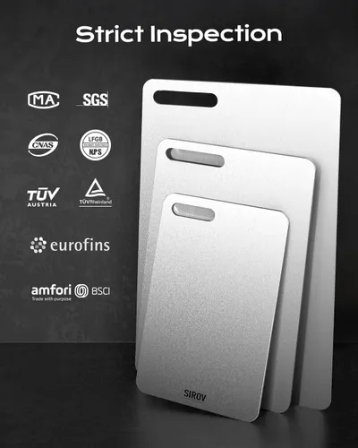 Vista 7 de Katori Titanium Cutting Board, 100% Pure Titanium Cutting Boards For Kitchen, Best Non Toxic chopping board, Dishwasher safe, Hygiene and Durability