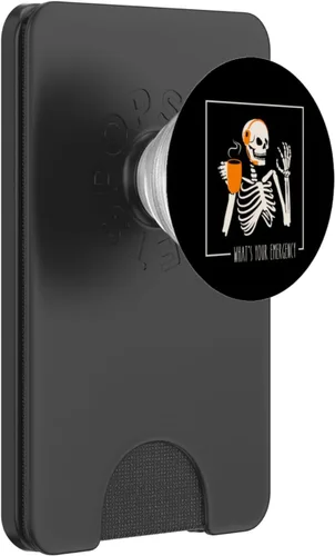 Vista 7 de Cuál es tu emergencia Funny Skeleton 911 Dispatcher Humor PopSockets Standard PopGrip