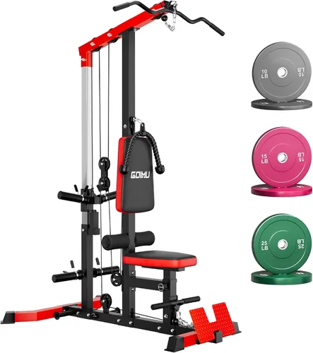 Vista 20 de LS01 Máquina de tracción LAT, máquina de cable para remo LAT con abdominales, torre LAT con accesorios de remo con cable, estaciones de polea 3 en 1
