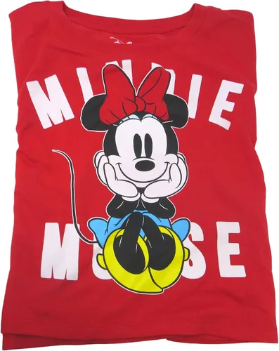 Vista 2 de Disney Junior Minnie Mouse Sentado Crop Top, Camisas para Niña, Rojo