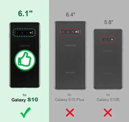 Vista 2 de Shields Up Funda para Samsung Galaxy S10, Galaxy S10, funda minimalista con tarjetero [3 tarjetas] y soporte de anillo, [protección contra caídas]