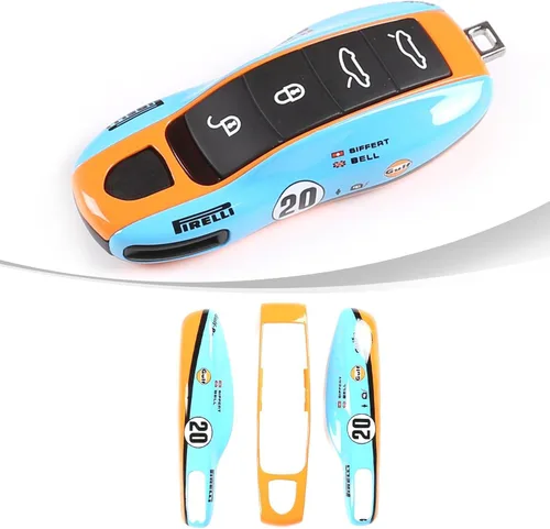 Vista 6 de Funda para llave de automóvil para Porsche Panamera 2010-2019, Cayenne 2011-2020, 911 2013-2020, Macan 2014-2019, Boxster 2013-2016, Cayman