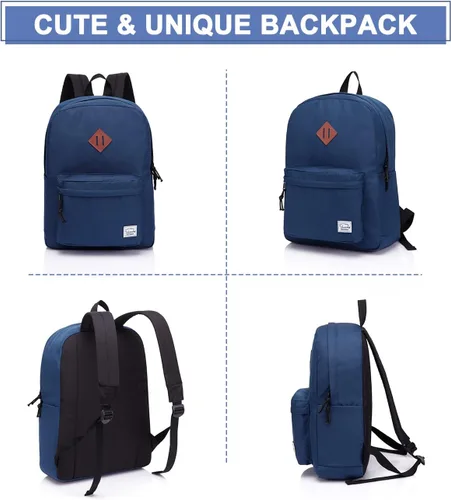 Vista 5 de Mochila ligera Vaschy, de 5.28 galones, impermeable, plegable para deportes como senderismo, Azul, M