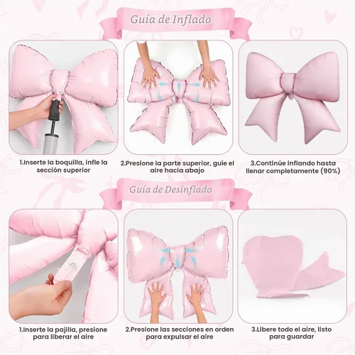 Vista 3 de 16 globos de corazón rosa, globos de lazo de 38 pulgadas, globo transparente rosa perla de doble relleno y arco en forma de corazón globo