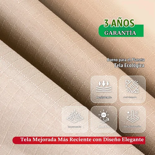 Vista 3 de F&J Outdoors Funda impermeable resistente a los rayos UV para sofá de patio de 2 plazas, resistente, color beige, 58" de ancho x 35" de profundidad