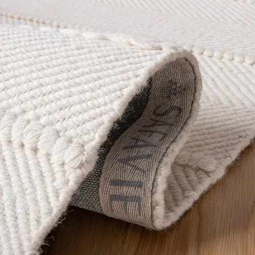 Vista 6 de SAFAVIEH Natura Collection - Alfombra decorativa de 2 x 3 pies, natural, lana hecha a mano, ideal para zonas de alto tráfico en entrada, sala