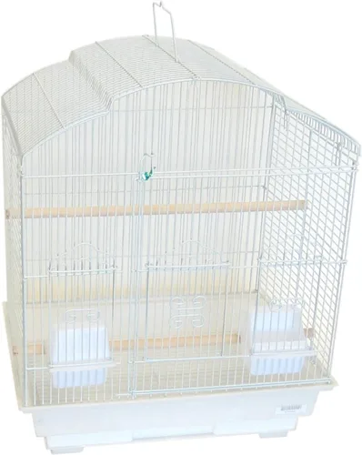 Vista 3 de YML Jaula para pájaros pequeños ShellTop con espacio de barra de 3/8 pulgadas, 18 x 14 pulgadas, color negro