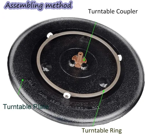 Vista 9 de 2 piezas de acoplador giratorio de microondas de 0.59 pulgadas, soporte de guía de rodillo giratorio para horno de microondas, soporte con puerto