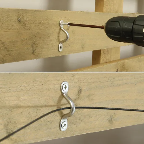 Vista 4 de Ganchos de techo de acero inoxidable 304 resistentes con almohadilla de metal para ojos, correa de ojo a presión, ganchos de anclaje de techo