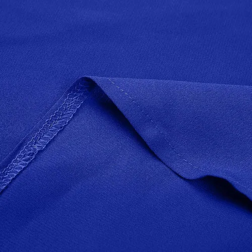 Vista 6 de Blusas de manga corta para mujer, con cuello en V, cuello en V, de gasa, estilo casual, unicolor, holgadas