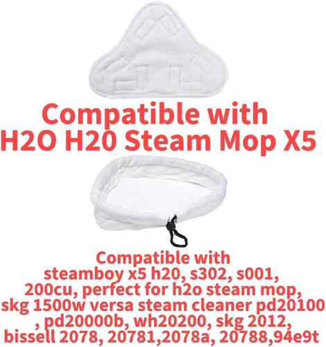 Vista 2 de Unikstone 6 almohadillas para trapeador de vapor, almohadillas de limpieza reutilizables de microfibra lavables, almohadillas de repuesto