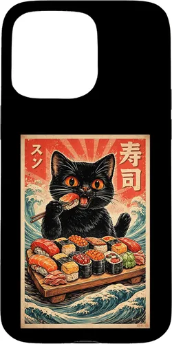 Vista 30 de Cute Kawaii Sushi Cat Funny Japanese Cat Eating Sushi Case for iPhone XR