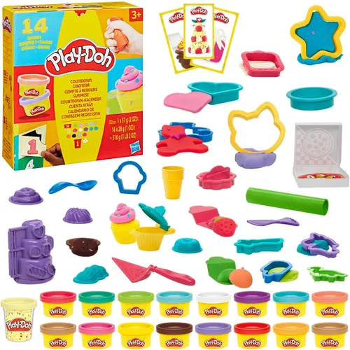 Vista 10 de Calendario de Adviento de Play-Doh para niños, 14 días hasta el cumpleaños, vacaciones, fiesta, regreso a clases, más, actividades sorpresa de arte