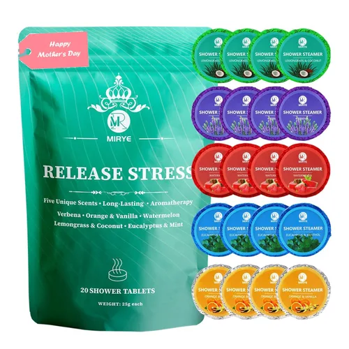 Vista 7 de Vaporizadores de ducha, regalos de aromaterapia para mujeres, paquete de 18 bombas de ducha de aceite esencial de eucalipto orgánico, lavanda