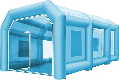 Vista 16 de VEVOR Cabina de Pintura Inflable Portátil, Cabina de Pulverización Inflable de 13 x 8 x 8 pies, Carpa de Pintura para Automóvil con Sistema