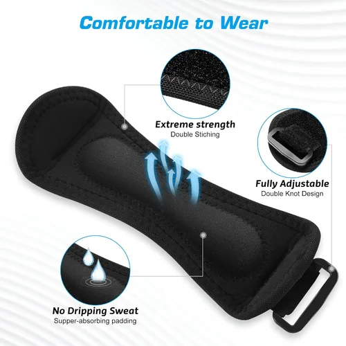 Vista 2 de IPOW - 2 bandas pequeñas de estabilización de rótula para rodillas para adolescentes y niños, banda para rodilla para fútbol, baloncesto, correr