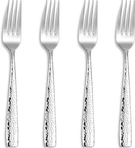 Vista 8 de KEAWELL Tenedores martillados prémium Louis de 4 piezas