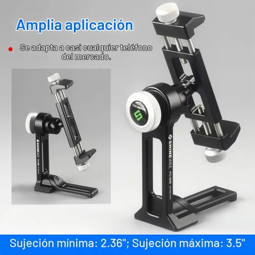 Vista 3 de SHINEWEE Adaptador de montaje de trípode de metal, cola de milano Arca y montaje de tornillo de 1/4 pulgadas, base vertical y horizontal ajustable