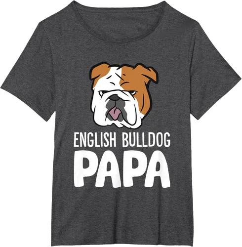 Vista 31 de Camiseta divertida de Bulldog Inglés para papá dueño de perro, Negro