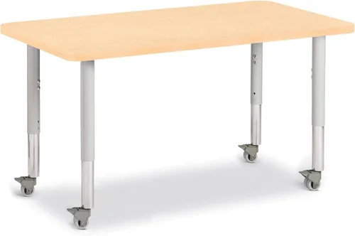 Vista 33 de Jonti-Craft Berries 6478JCM180 - Mesa de actividades rectangular, altura M (20-31 pulgadas de altura ajustable, móvil), 24 x 36 pulgadas