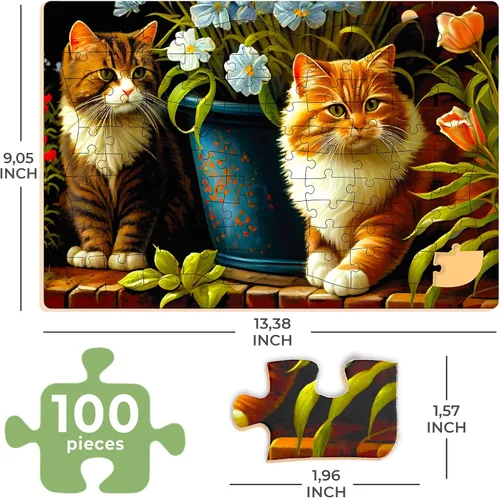 Vista 2 de QUOKKA 100 piezas de actividades de demencia para adultos – 3 juegos de rompecabezas de demencia para ancianos – Productos de regalo de piezas gatos