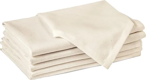 Vista 64 de Encasa XO Juego de 12 servilletas de tela de cóctel Servilletas de mesa de algodón puro Tamaño (9 x 9 pulgadas) B gris sólido Lavable a
