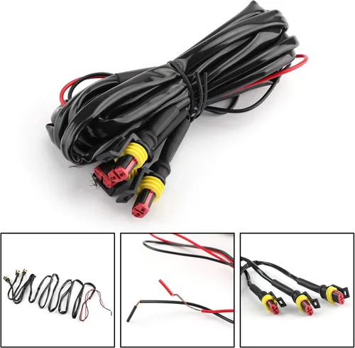 Vista 5 de Raptor Conversion Grill Grille Cable de mazo de cables para F-150 F150 W/F&R/LED