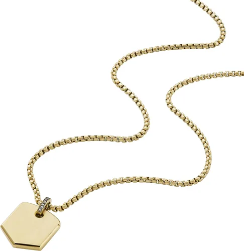 Vista 3 de Fossil Men's Stainless Steel or Leather Necklace for Men
