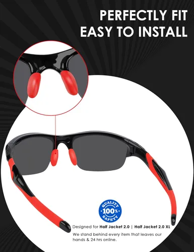 Vista 2 de BLAZERBUCK Kits de calcetines de repuesto para gafas de sol Oakley Half Jacket 2.0 XL