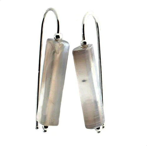 Vista 12 de Pendientes de gancho de arco de herradura de plata de ley y 4 bolas pequeñas con 3 cuentas turquesas